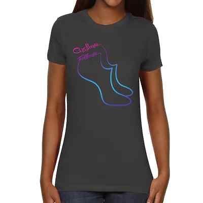 Footloose 1984 Ladies Dancin Shoes Slim Fit T Shirt   Charcoal