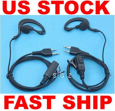 2x Headset/Earpie ce Cobra 2 Way Radio Walkie Talkie FRS300 FRS305