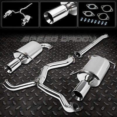 DUAL 4 TIP OVAL MUFFLER MIDPIPE+CAT BACK CATBACK EXHAUST 05 09 SUBARU