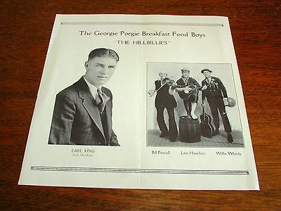 Vintage 1930s Georgie Porgie Cereal Breakfast Food Boys Hillbillie