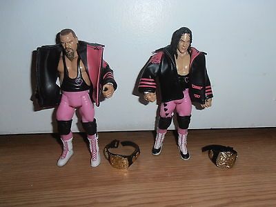 HART FOUNDATION BRET wwe DISPLAYED ONLY classic superstars JAKKS