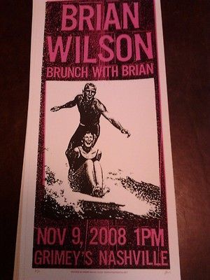 Brian Wilson 11.9.08 Grimeys Nashville Concert Poster