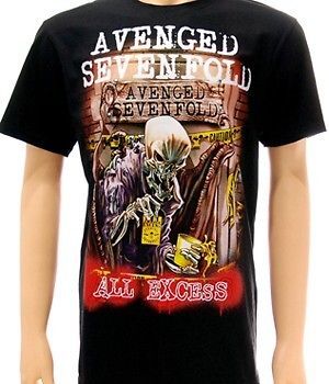Avenged sevenfold A7X Rider Rock Punk T shirt Sz XXL 2XL Heavy Metal
