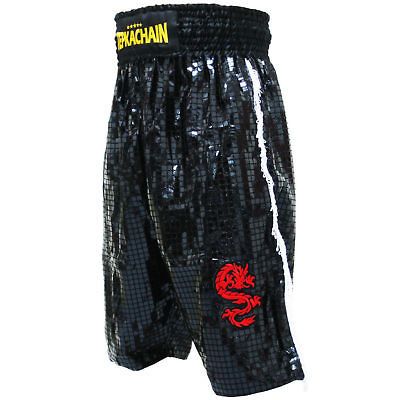 T1 TEPKACHAIN BOXING TRUNKS SHORTS GLITTER SHINY BLACK