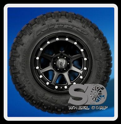 RIMS XD ADDICT BLACK WHEELS WITH 285 70 17 NITTO TRAIL GRAPPLER MT