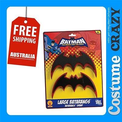 LICENSED BATMAN BATARANGS BRAVE AND THE BOLD FANCY DRESS COSTUME