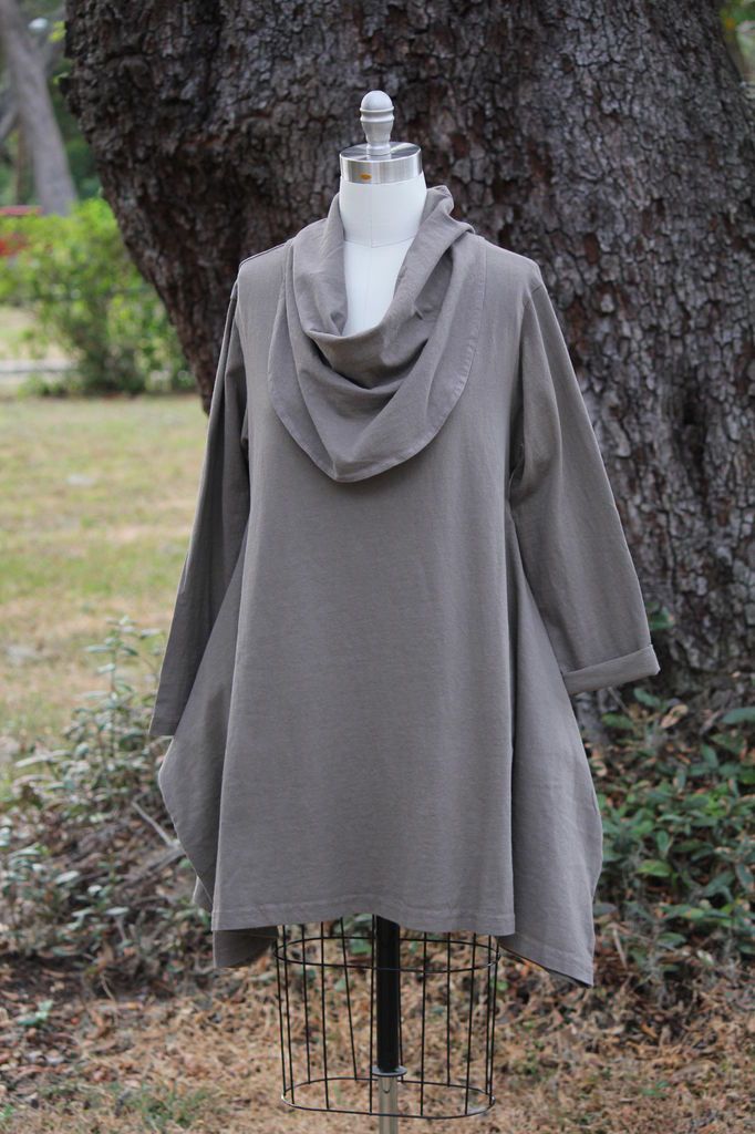 PACIFICOTTON Bryn Walker Pacific Cotton ELSA TUNIC Cowl Drape Top L