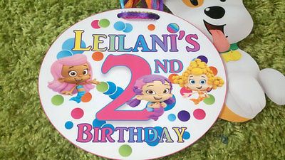 Bubble Guppies Door Tag Birthday Party Decoration