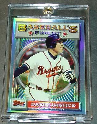 1993 FINEST REFRACTOR #1 DAVID JUSTICE BRAVES SHARP /241 BRAVES