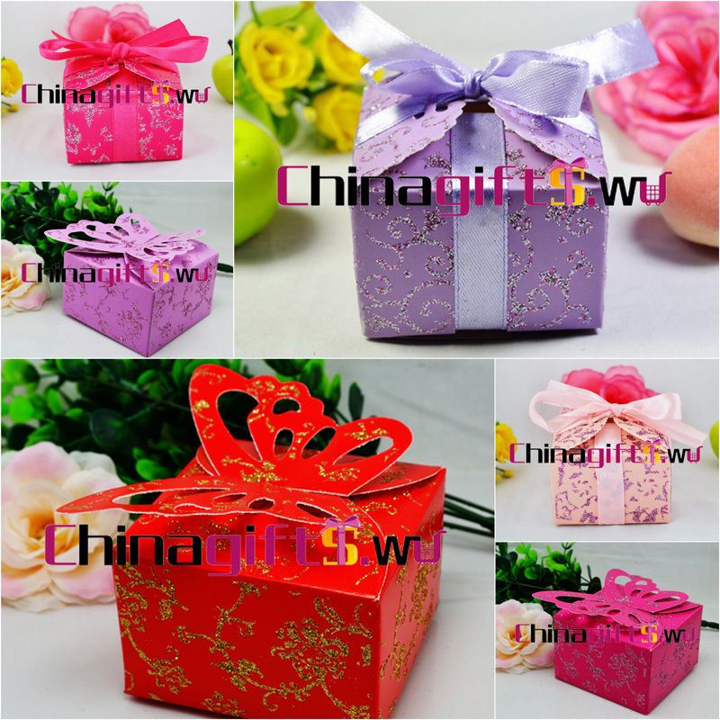 elegant shiny design wedding gift box wedding favour/candy boxes