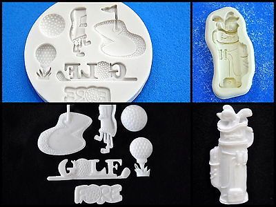 Silicone Mold Mould for sugarcraft, Sugar Cake,Cupcake, Clay   Golf