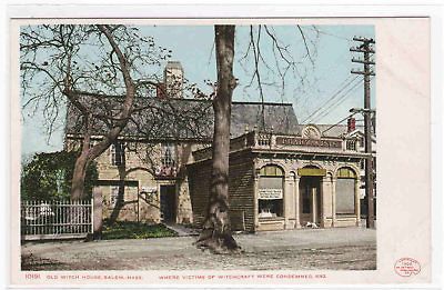 Old Witch House Pharmacy Salem MA Detroit Pub postcard