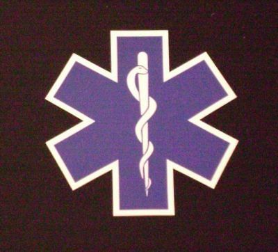STAR OF LIFE Caduceus decal for medical ems emt helmet ambulance or