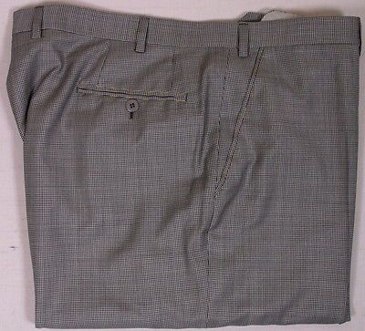 BRIONI PANTS $1880 BLACK HOUNDS TOOTH 100% WOOL SIGMA HANDMADE SLACKS