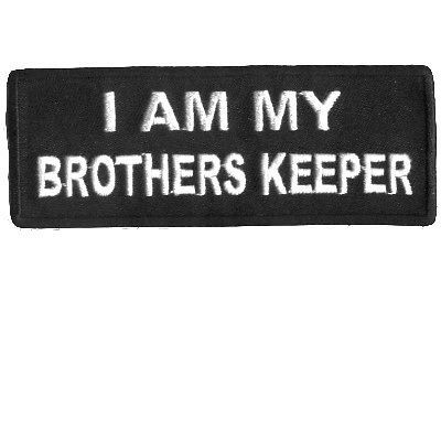 AM MY BROTHERS KEEPER Embroidered Biker Vest Patch