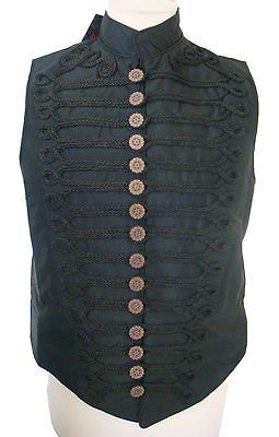 Steampunk SDL Military Taffeta Waist coat with cog buttons RTJ001G