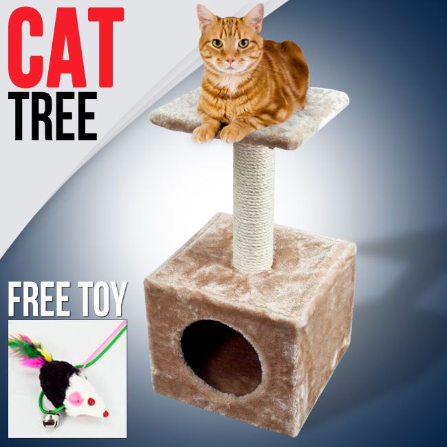Tree Level Condo Kitten Furniture Scratching Post Pet Play House New