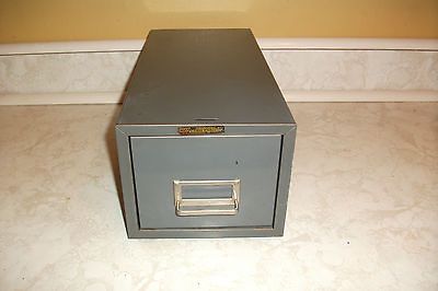 Vtg Gray Steelmaster Index Card File Art Filing Cabinet Industrial