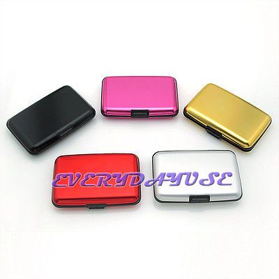 Color Waterproof Aluminum ID Credit Card Wallet Case Holder Hard