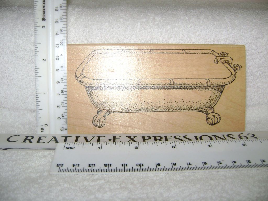 Baby Buggy Bumpers 1991 Vintage Bath / Soak Tub Rubber Stamp E/C