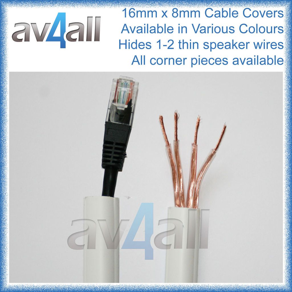 Line 16x08 Cable Covers Hide TV Speaker Wires thin cable cover