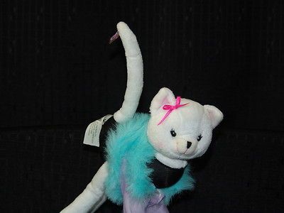 BARBIE DOLL PLUSH POSEABLE WHTE CAT STUFFED ANIMAL TOY