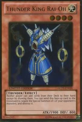 Yu Gi Oh GLD3 EN020 Thunder King Rai Oh Gold Rare LImited Edition