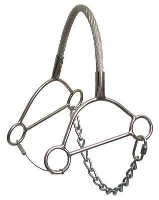 New Hackamore Barrel Racing SS Gag Bit w/Cable Nose 14111 Horse Tack