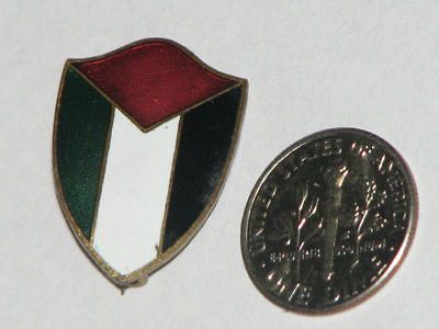 Old Palestine Flag Shield Enamel lapel pinback pin badge