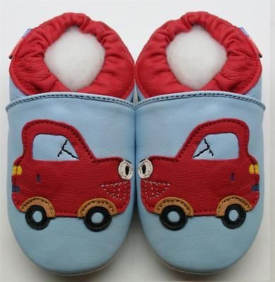 shoes 0 6 mon soft sole leather slippers gift shoes red car sky