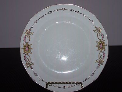 Antique Floral , Swag Rope and Tassel Dinner Plate