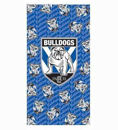 CANTERBURY BANKSTOWN BULLDOGS BEACH TOWEL NRL NEW