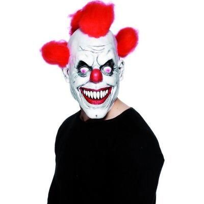Adult Mens Scary Clown 3/4 Mask Fancy Dress Costume