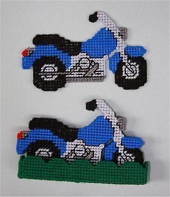 Motorcycle Coaster Set Plastic Canvas Pattern