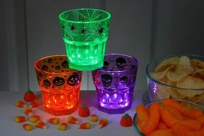 Flashing Halloween Rock Glasses Light Up Cups 8oz Cup Glass Party LED