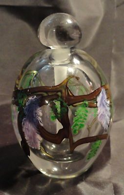 1989 ZELLIQUE STUDIO Perfume Bottle Floral Signed