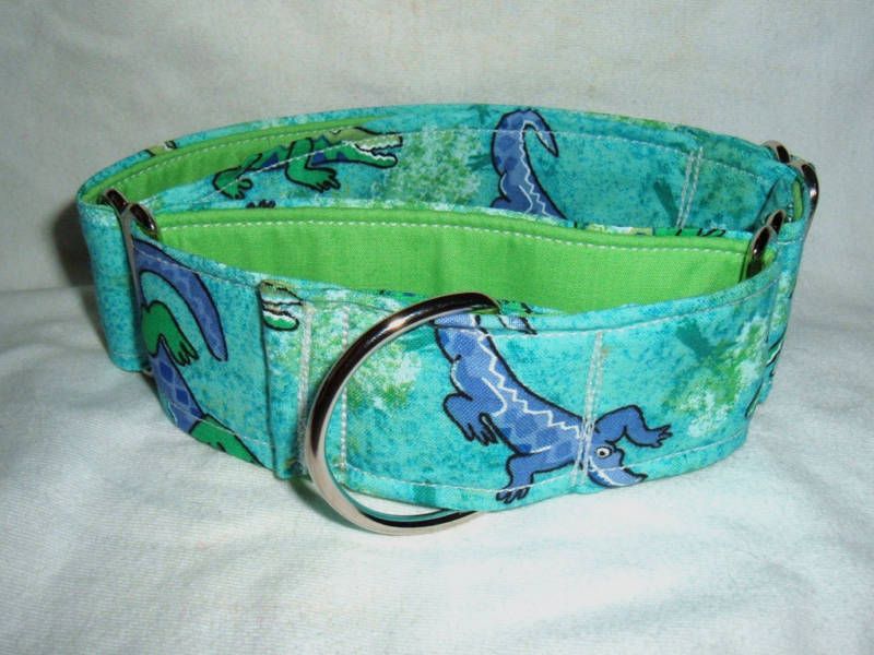 MARTINGALE DOG COLLAR GREYHOUND CANAAN LAB CROCODILE ALLIGATOR BREED