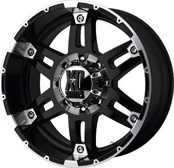 17 KMC XD Spy Black Wheels 8x6.5 lug Chevy Dodge Truck