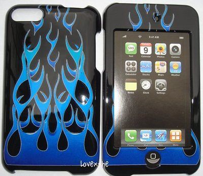 iPod Touch 2nd & 3rd Gen   HARD PROTECTOR CASE SKIN COVER BLUE BLACK