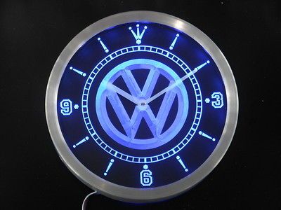 nc0171 b Volkswagen VW Car Neon Sign LED Clock