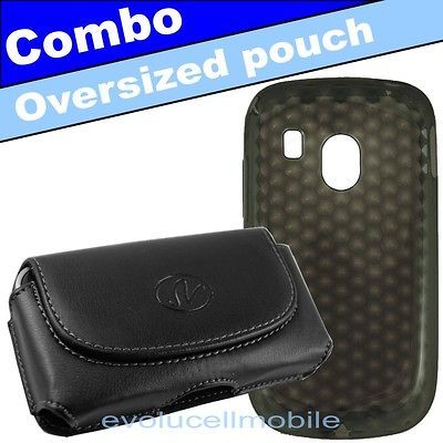 Accessories for LG 500G Black cell phone Gel case+ Oversized belt