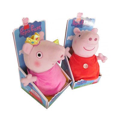 TALKING TOY**ONE LARGE 35CM CUTE PEPPA PIG PLUSH SOFT KID BOY GIRL