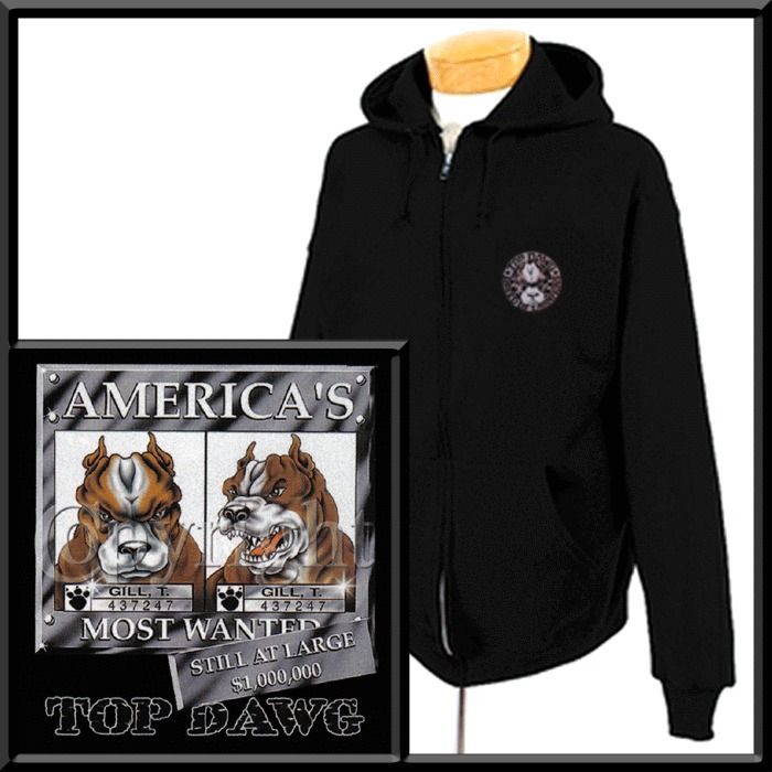 Americas Most Wanted Pit Bull SWEATSHIRT S 2X,3X,4X