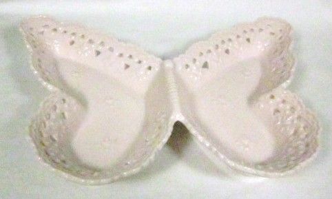 PRETTY SKYE MCGHIE CREAM LACE PINK BUTTERFLY DISH MINT