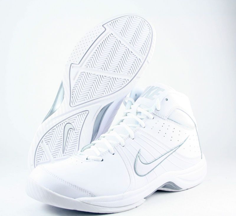 443456 103] NIKE THE OVERPLAY VI WHITE/SILVER MENS SIZE 7.5 TO 11