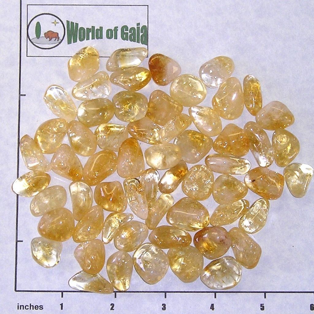 CITRINE A grade xsm sm, tumbled 1/2 lb bulk stones quartz