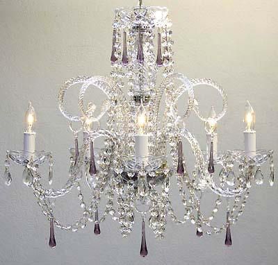 NEW MURANO VENETIAN STYLE CRYSTAL CHANDELIERS FIXTURE 5 LIGHTS