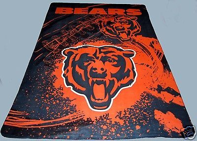 Chicago Bears blanket 90x66 XXL  NFL da bears bedding we