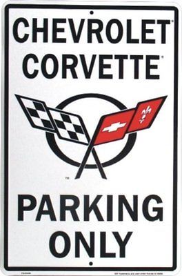 Parking Only Embossed Tin Sign Vette C5 C6 C4 (Fits Chevrolet SSR