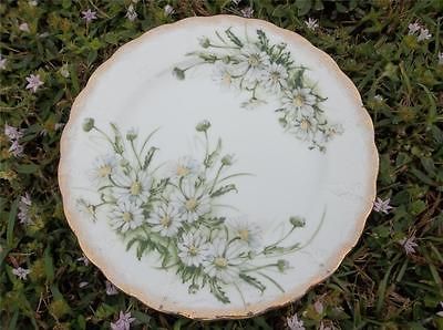 Vtg Royal Crown Daisy Bouquet 9 1/4 Dinner Plate Hand Painted Gold